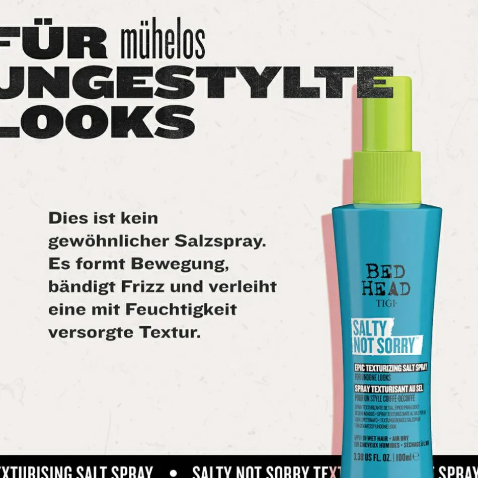 BED HEAD Salty Not Sorry Epic Texturizing Salt Spray starker Halt 100 ml