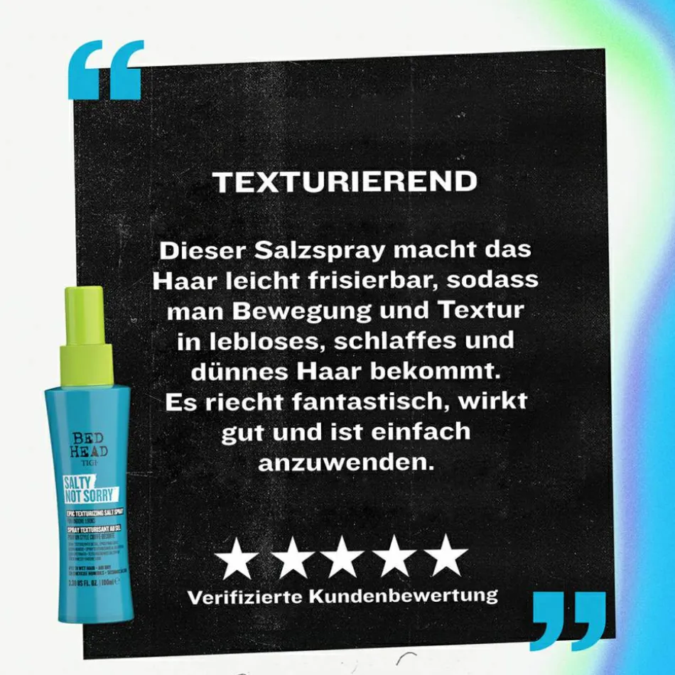 BED HEAD Salty Not Sorry Epic Texturizing Salt Spray starker Halt 100 ml