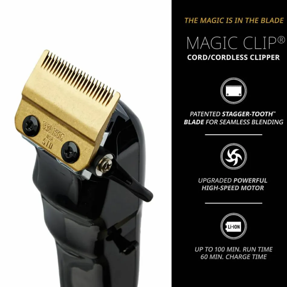 Black Cordless Magic Clip Haarschneidemaschine