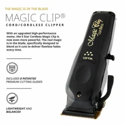 Black Cordless Magic Clip Haarschneidemaschine
