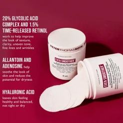 CLINICAL SKIN CARE EVEN SMOOTHER GLYCOLIC RETINOL RESURFACING PEEL PADS Pro Packung 60 Stück