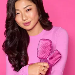 Detangling Hair Brush Mini Rose Quartz