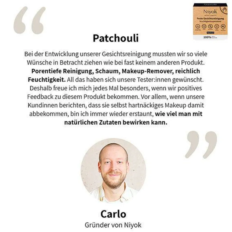 Feste Gesichtsreinigung - Patchouli 80 g