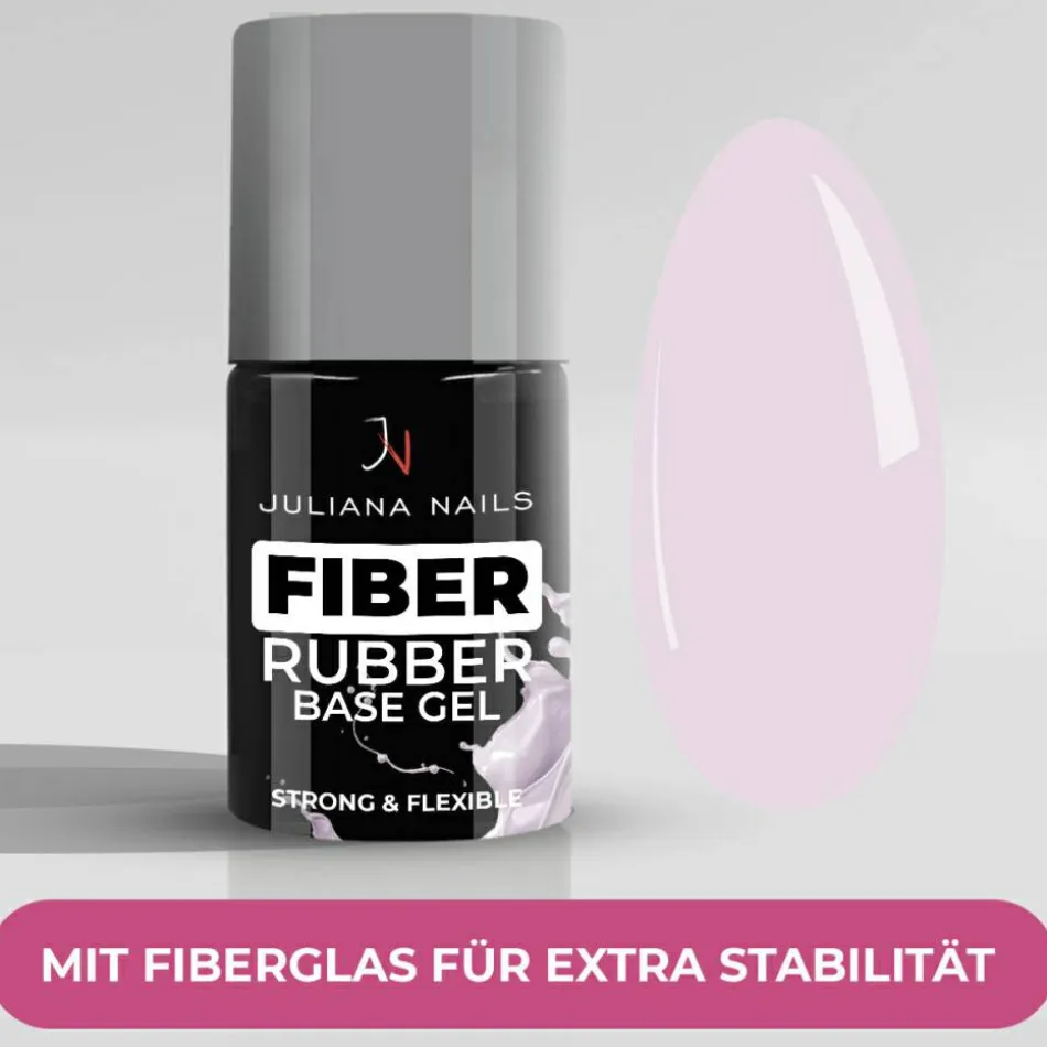 Fiber Rubber Base Gel Milky Rose 15 ml
