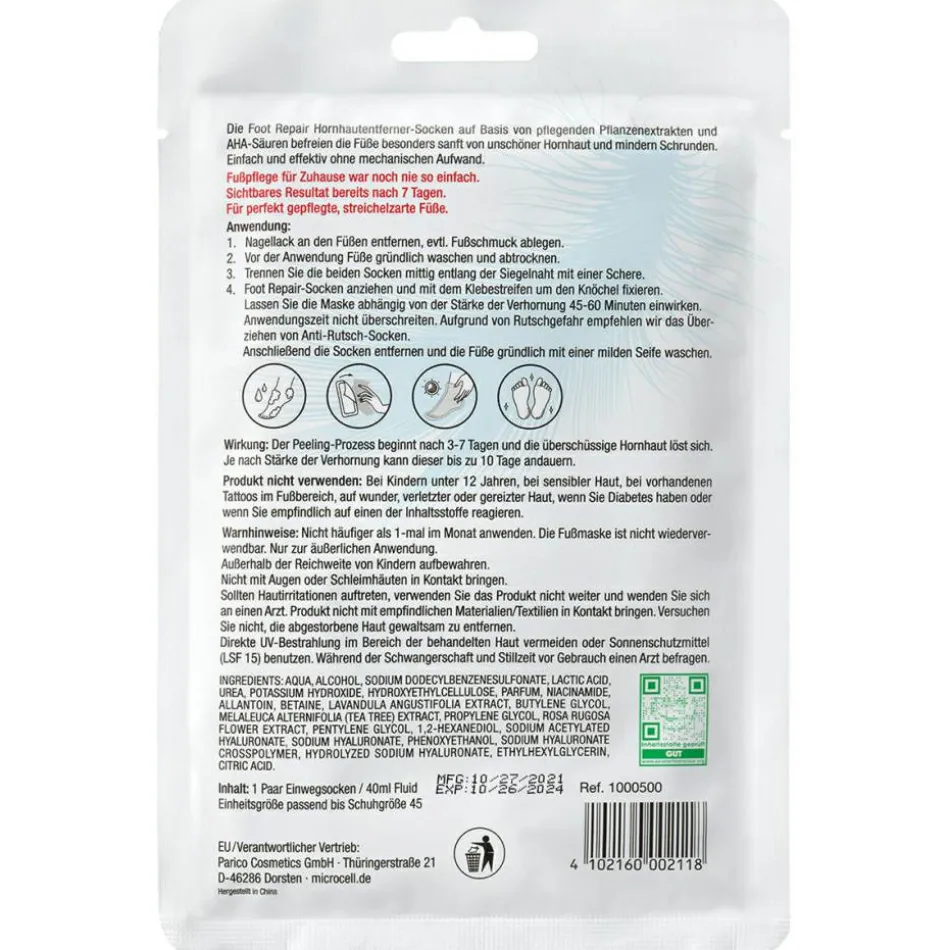 FOOT REPAIR HORNHAUTENTFERNER SOCKEN 1 Paar