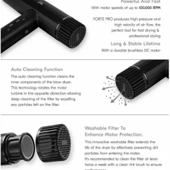 Forte Pro Haartrockner 2020H Combo Kit