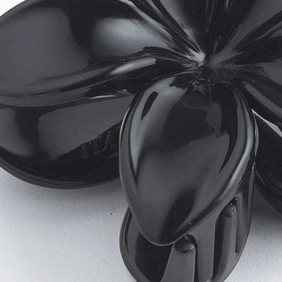 Haarklammer Blüte klein Schwarz