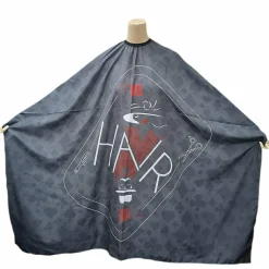 Haarschneideumhang "Poker Design" Dark Grey