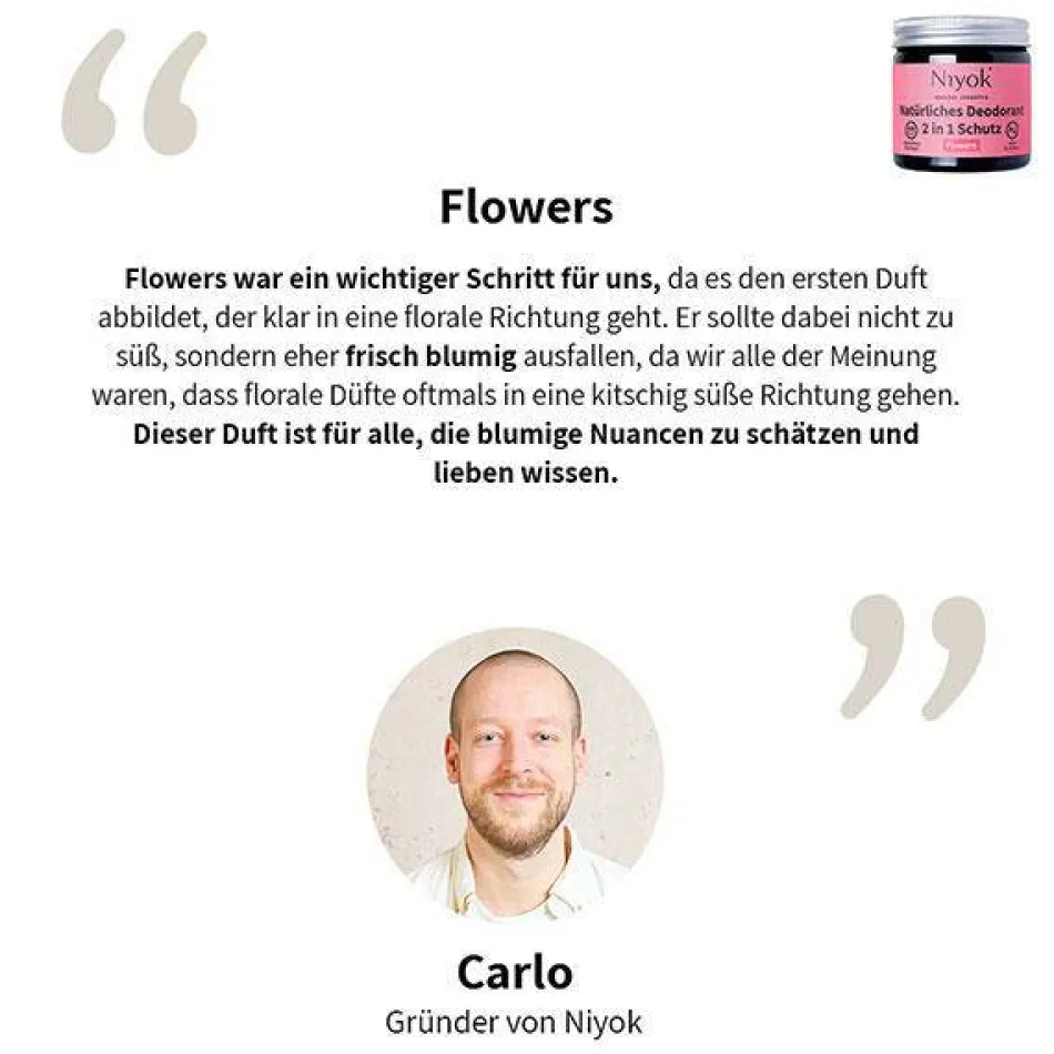 2 in 1 anti-transpirante Deocreme - Flowers 40 ml