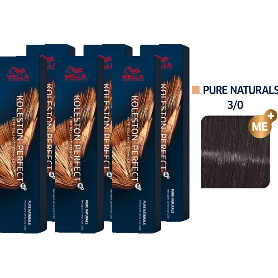 Koleston Perfect ME+ Pure Naturals 6er Set 3/0 Dunkelbraun 6 x 60 ml