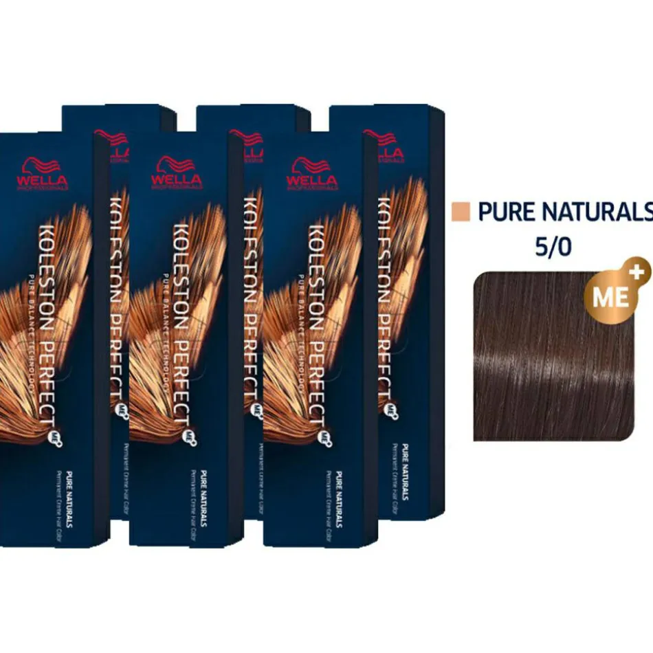 Koleston Perfect ME+ Pure Naturals 6er Set 5/0 Hellbraun 6 x 60 ml