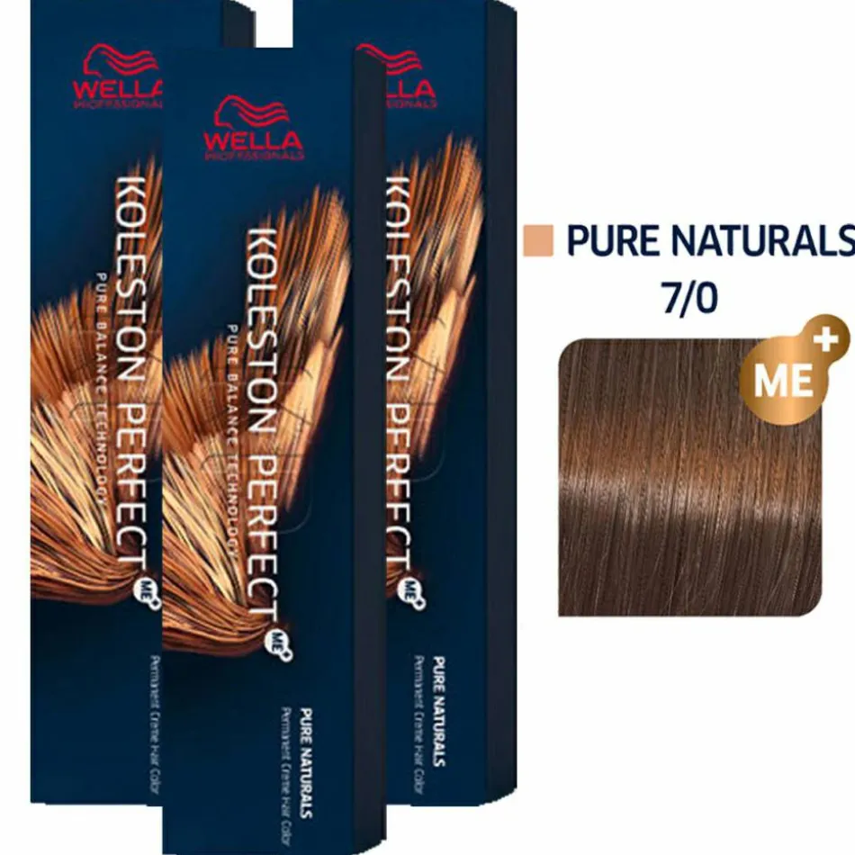 Koleston Perfect ME+ Pure Naturals 3er Set 7/0 Mittelblond 3 x 60 ml