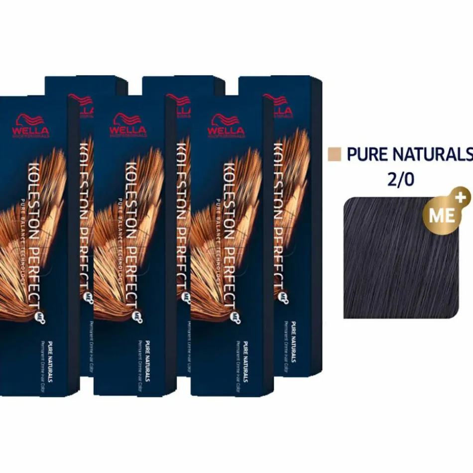 Koleston Perfect ME+ Pure Naturals 6er Set 2/0 Schwarz 6 x 60 ml
