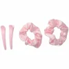 Lockentool mit Srunchies und Haarclips Pink