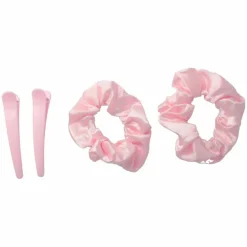 Lockentool mit Srunchies und Haarclips Pink