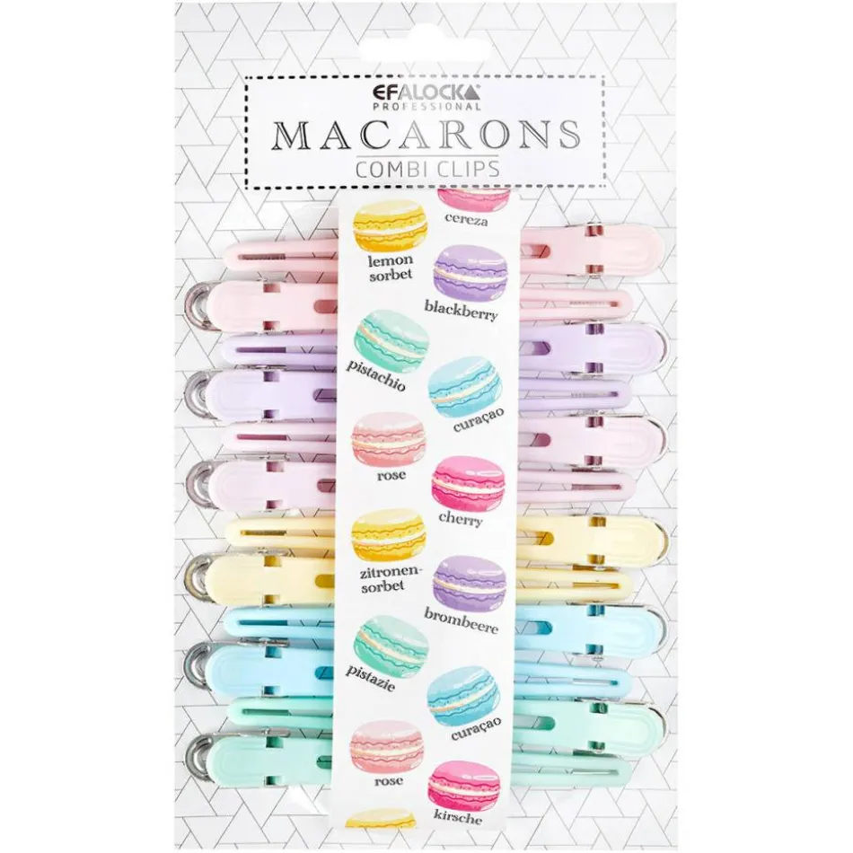 Macarons Combi Abteilclips sortiert pastell 6 x 2 Stück
