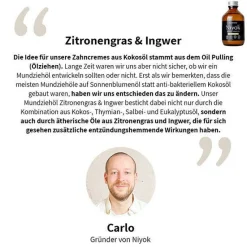 Mundziehöl aus Kokosöl - Zitronengras & Ingwer 200 ml