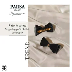 Patentspange mit Schleife Schwarz
