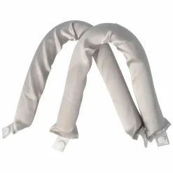Satin Papilloten Grau 2 Stück