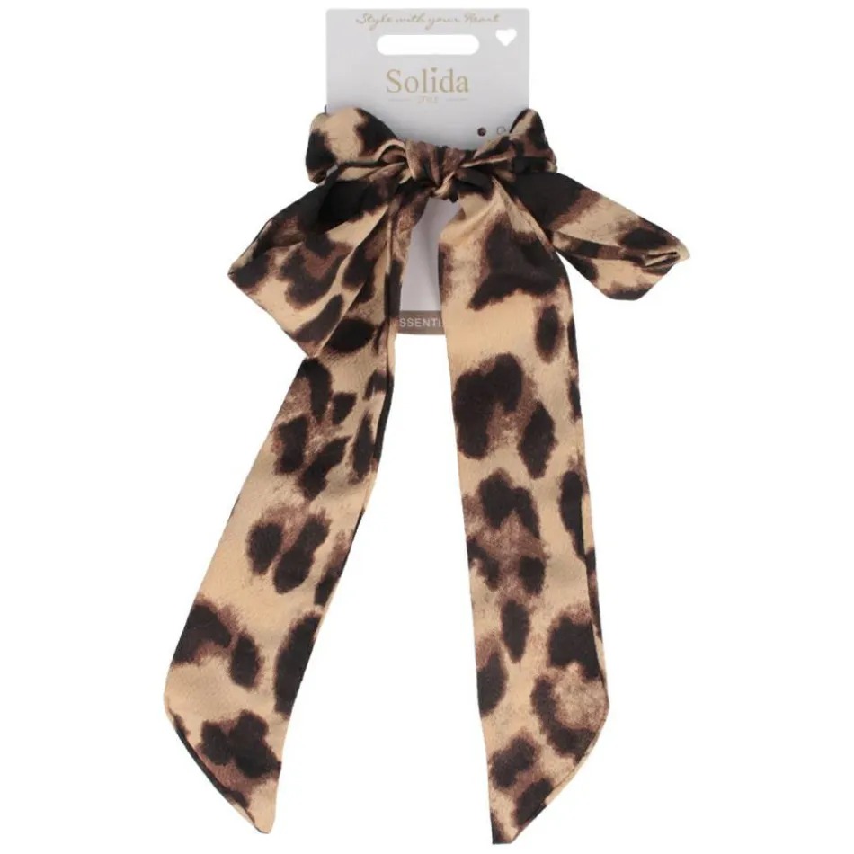 Scrunchie im Leomuster mit Schleife
