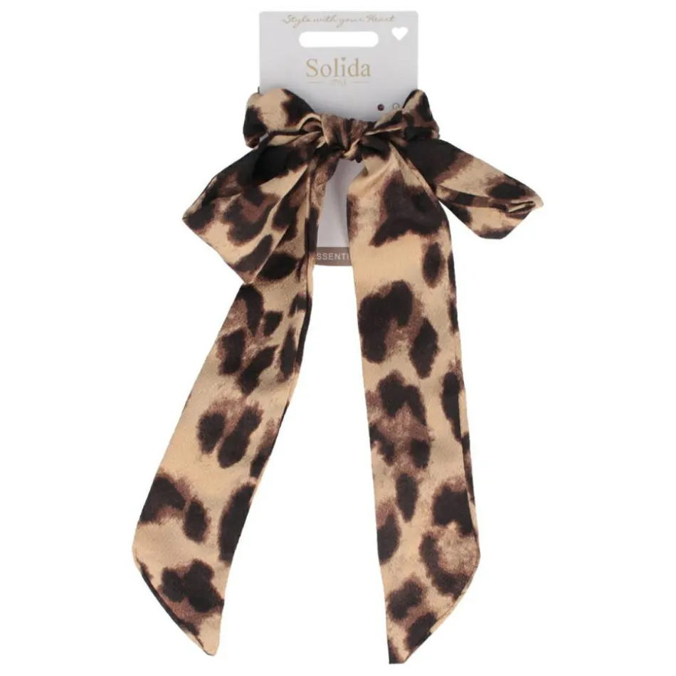 Scrunchie im Leomuster mit Schleife