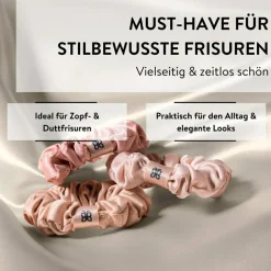 Scrunchie-Set mehrfarbig satiniert 3 Stück