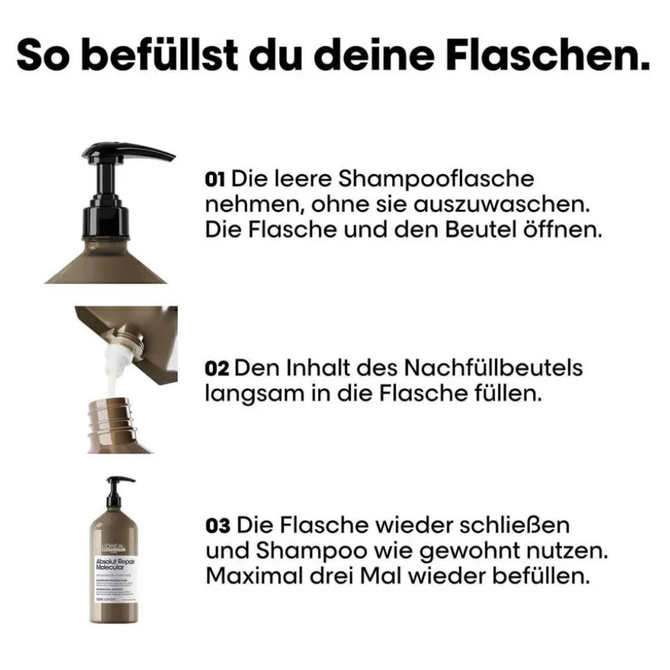 Serie Expert Absolut Repair Molecular Professional Shampoo Refill 1 Liter