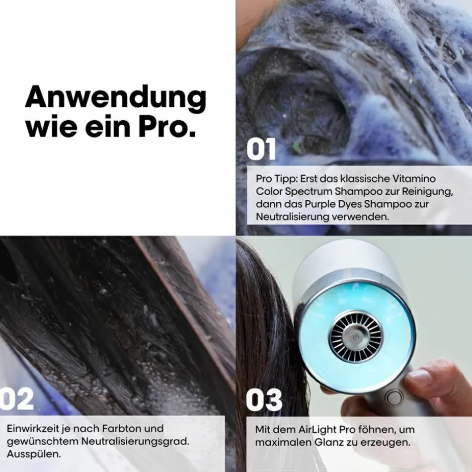Serie Expert Vitamino Color Spectrum Purple Dyes Neutralizing Shampoo für blondes Haar 300 ml