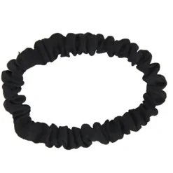 Silk scrunchies black 2 Stück