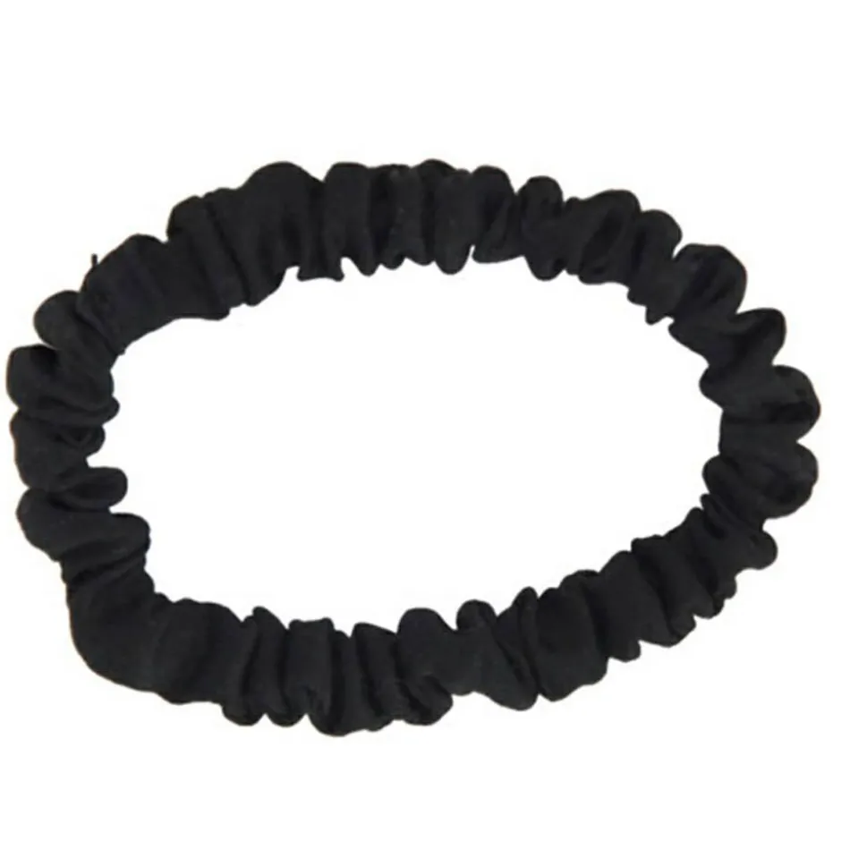 Silk scrunchies black 2 Stück