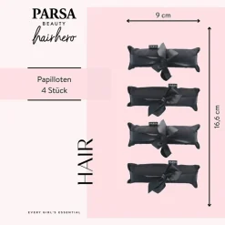 Volumen Papilloten mit Bändchen Schwarz