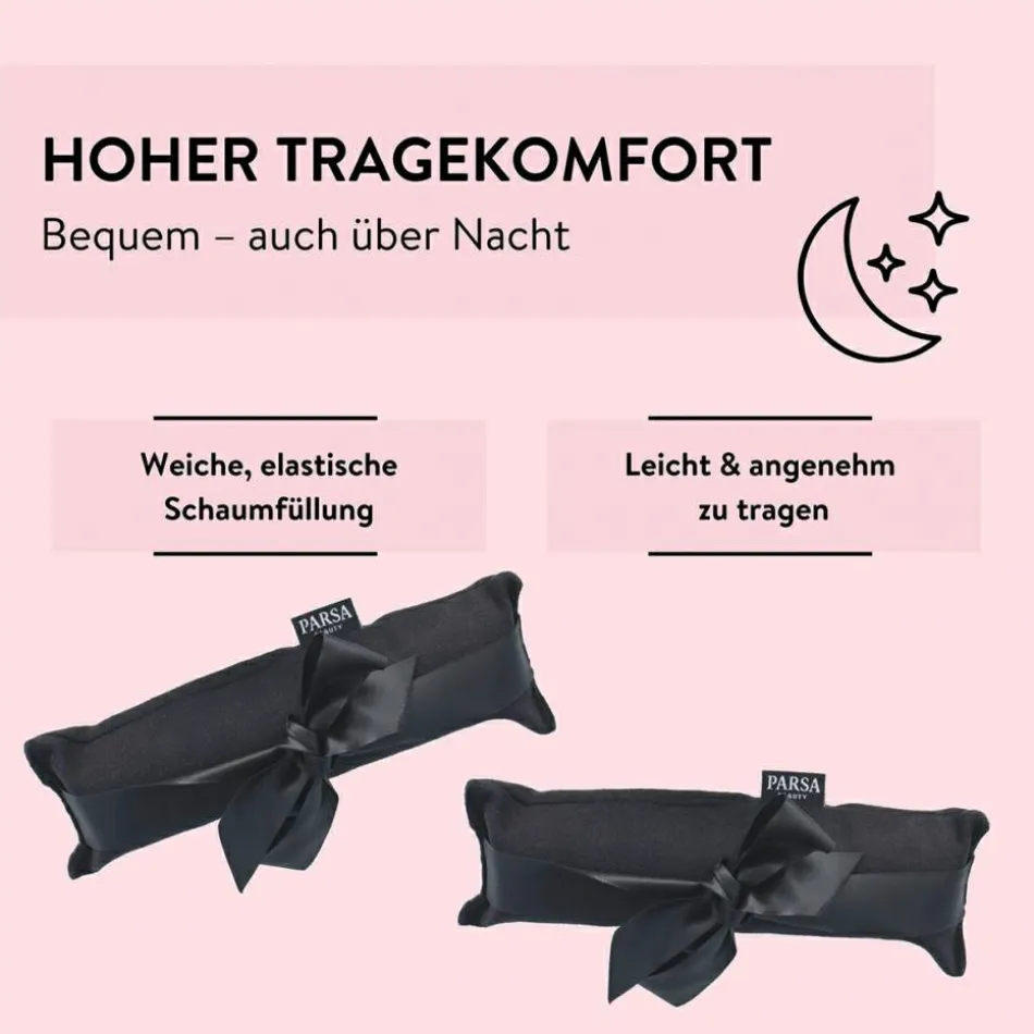Volumen Papilloten mit Bändchen Schwarz